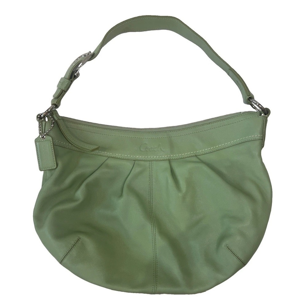 Coach F13731 Soho Large Hobo Shoulder Bag Sage Green Leather Vintage Y2K Purse
